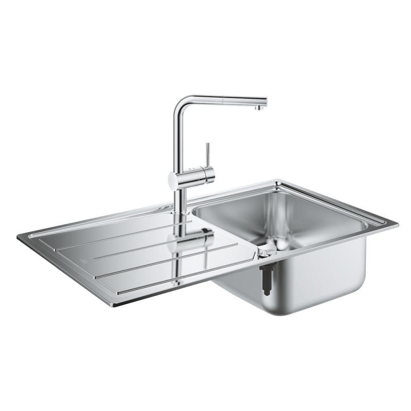 Набор Grohe мойка кухонная K500 31573SD0 + смеситель Minta 32168000, Мойка: сталь. смеситель: хром.
Набор Grohe мойка кухонная K500 31573SD0 + смеситель Minta 32168000, Мойка: сталь. смеситель: хром.