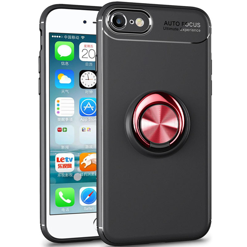 TPU чехол Deen ColorRing под магнитный держатель (opp) для Apple iPhone 7 / 8 / SE (2020) (4.7") Черный / Красный
TPU чехол Deen ColorRing под магнитный держатель (opp) для Apple iPhone 7 / 8 / SE (2020) (4.7") Черный / Красный