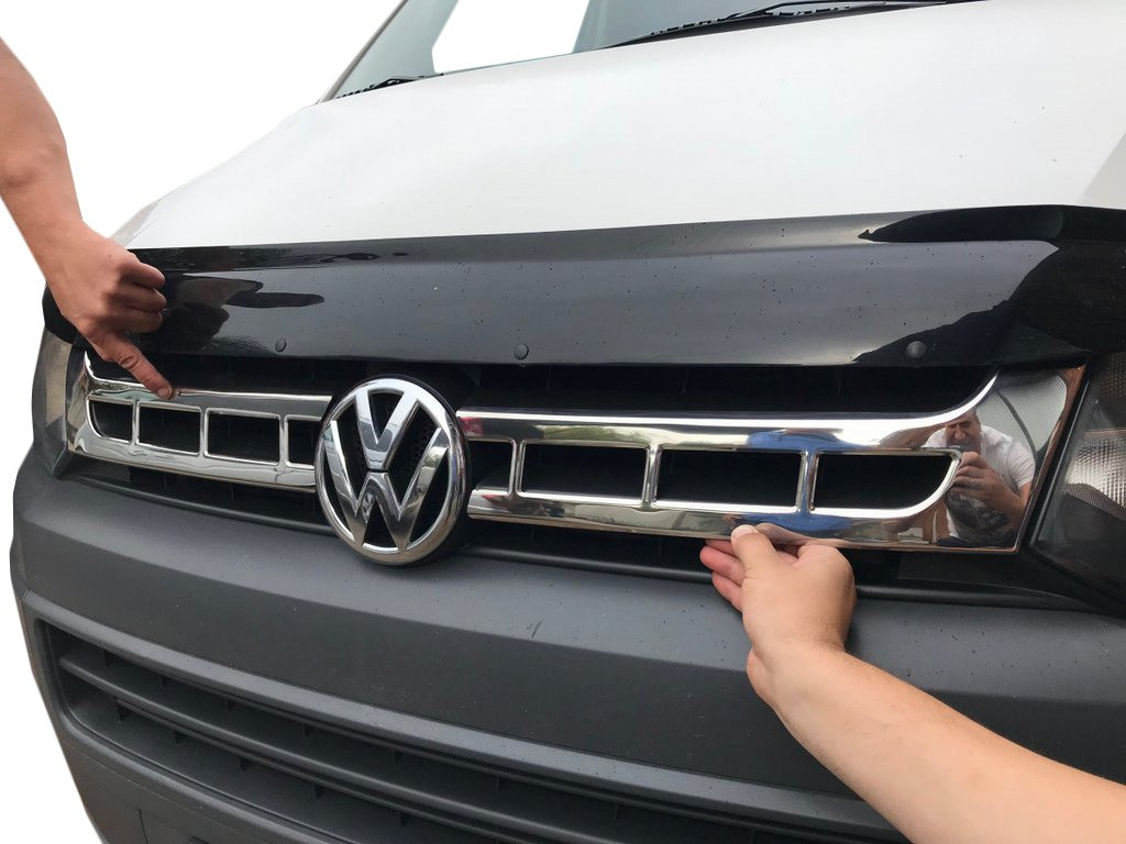 Volkswagen T5 рестайлинг 2010-2015 гг. Накладки на решетку (Carmos, 2 шт, нерж.) / Накладки на решетку
Volkswagen T5 рестайлинг 2010-2015 гг. Накладки на решетку (Carmos, 2 шт, нерж.) / Накладки на решетку