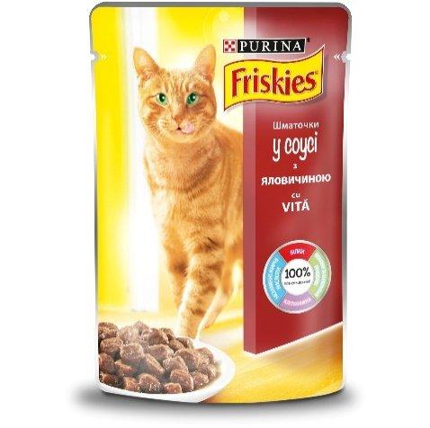 Консервований корм Friskies для котів з яловичиною, шматочки у підливці 85 гр х 26 шт
Консервований корм Friskies для котів з яловичиною, шматочки у підливці 85 гр х 26 шт