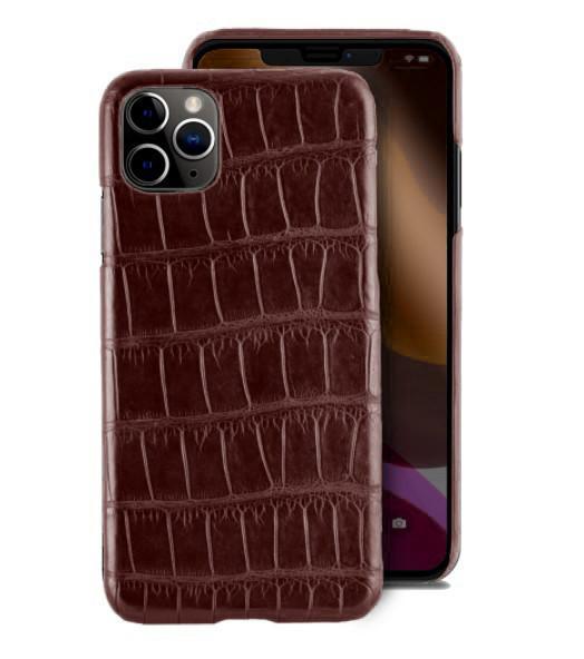 Чехол накладка xCase для iPhone 11 Pro Max Calf Leather Burgundy red