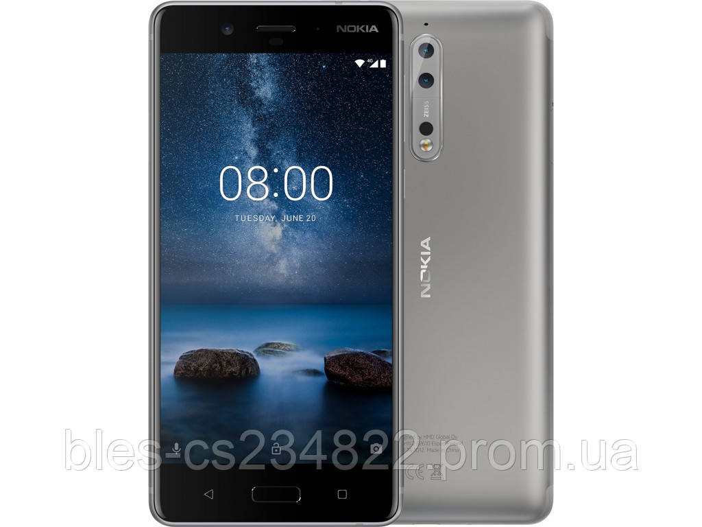 Смартфон с двойной камерой и функцией нфс на 2 сим карты Nokia 8 TA-1004 4/64Gb silver (Гарантия 12 мес, Серебристый
Смартфон с двойной камерой и функцией нфс на 2 сим карты Nokia 8 TA-1004 4/64Gb silver (Гарантия 12 мес, Серебристый