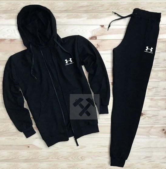 Мужской спортивный костюм Андер Армор на змейке, олимпийка и штаны Under Armour Турецкий трикотаж, Черный
Мужской спортивный костюм Андер Армор на змейке, олимпийка и штаны Under Armour Турецкий трикотаж, Черный