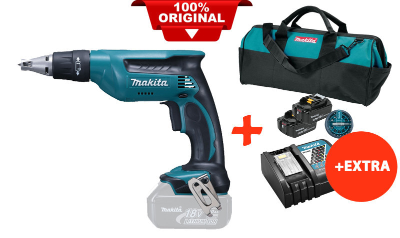 Аккумуляторный шуруповерт Makita DFS451Z+2 акк.18V 5 Ah+быстрозарядное ЗУ+набор бит+сумка (DFS451RT2BX)
Аккумуляторный шуруповерт Makita DFS451Z+2 акк.18V 5 Ah+быстрозарядное ЗУ+набор бит+сумка (DFS451RT2BX)