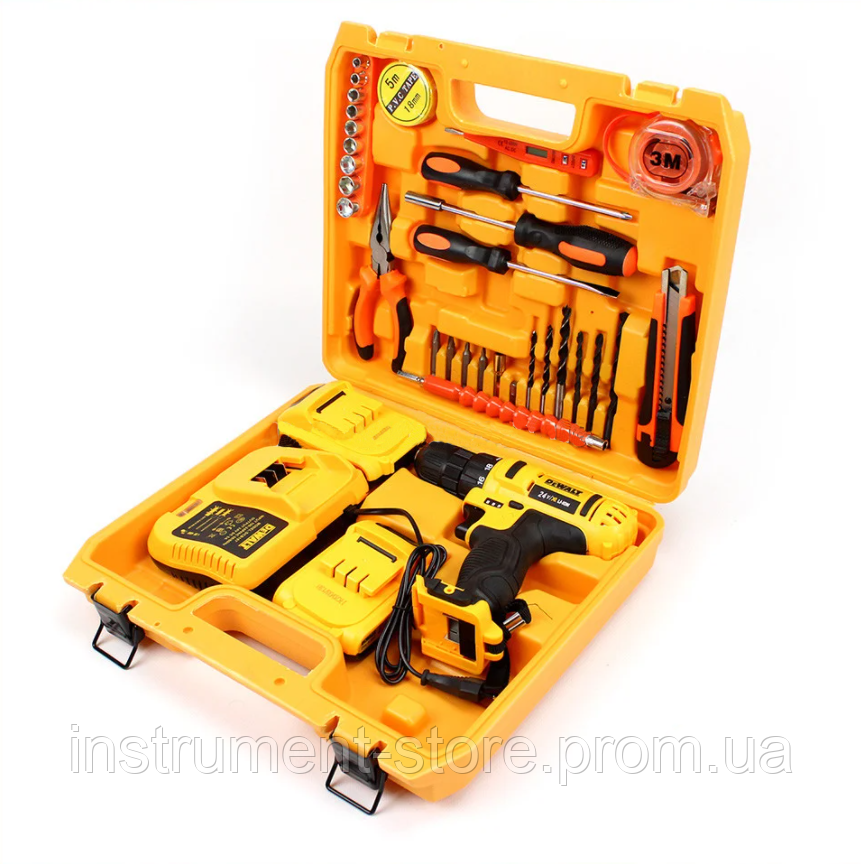 Аккумуляторный шуруповерт dewalt dcd791 (24v, 5ah) с набором инструментов (30 ед.) девольт
Аккумуляторный шуруповерт dewalt dcd791 (24v, 5ah) с набором инструментов (30 ед.) девольт