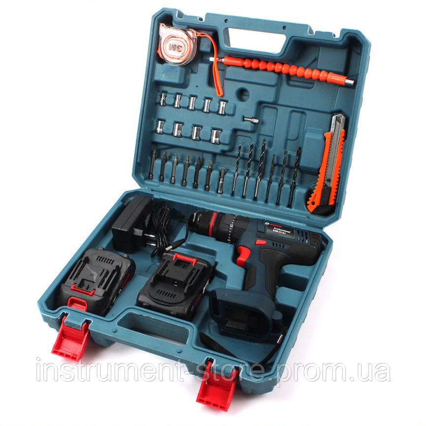 Ударный шуруповерт Bosch GSB 24-2LI (24V 5Ah) с набором инструментов. Шуруповерт Бош
Ударный шуруповерт Bosch GSB 24-2LI (24V 5Ah) с набором инструментов. Шуруповерт Бош