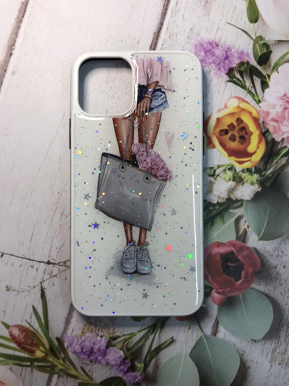 Силиконовый чехол с принтом и блестками для Apple iPhone 11 Pro (5,8) Девушка с сумкой, Разноцветный
Силиконовый чехол с принтом и блестками для Apple iPhone 11 Pro (5,8) Девушка с сумкой, Разноцветный