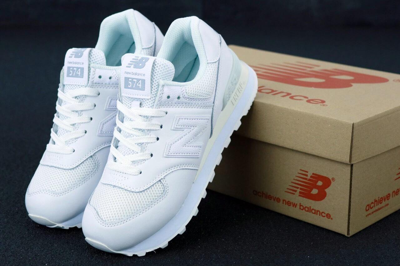 Белые кроссовки New Balance 574 White (Нью Баланс кожаные мужские и женские размеры 36-44) 38, Белый
Белые кроссовки New Balance 574 White (Нью Баланс кожаные мужские и женские размеры 36-44) 38, Белый
