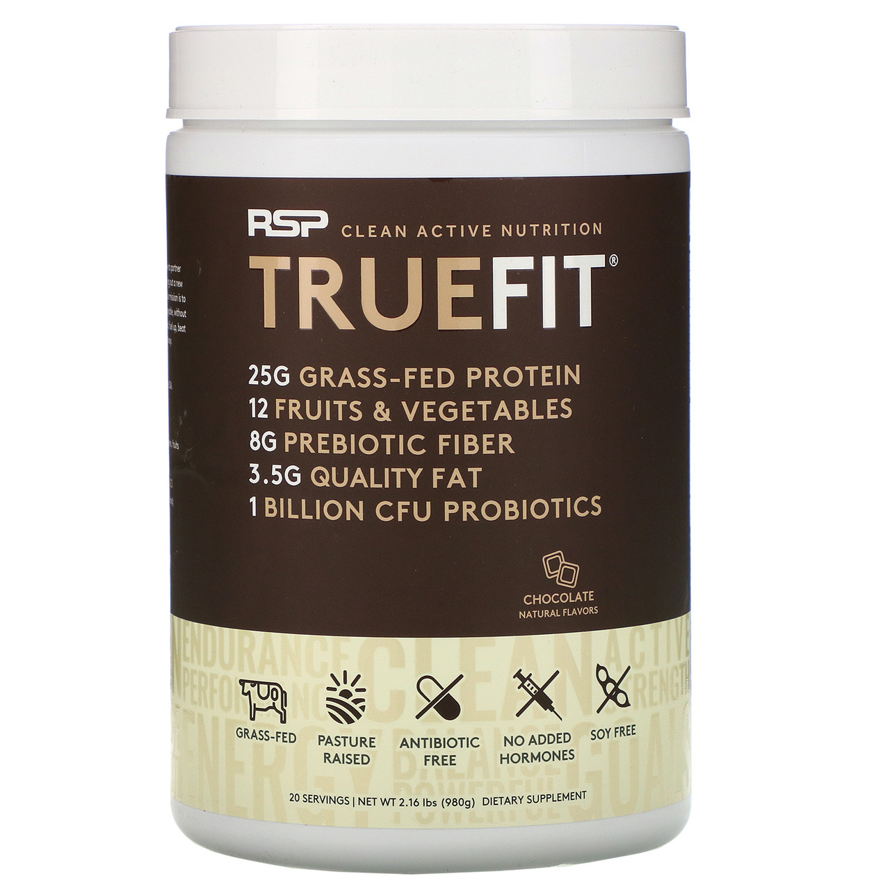 RSP Nutrition, TrueFit, сывороточный протеиновый коктейль из экологически чистых ингредиентов, шоколад, 940 г
RSP Nutrition, TrueFit, сывороточный протеиновый коктейль из экологически чистых ингредиентов, шоколад, 940 г