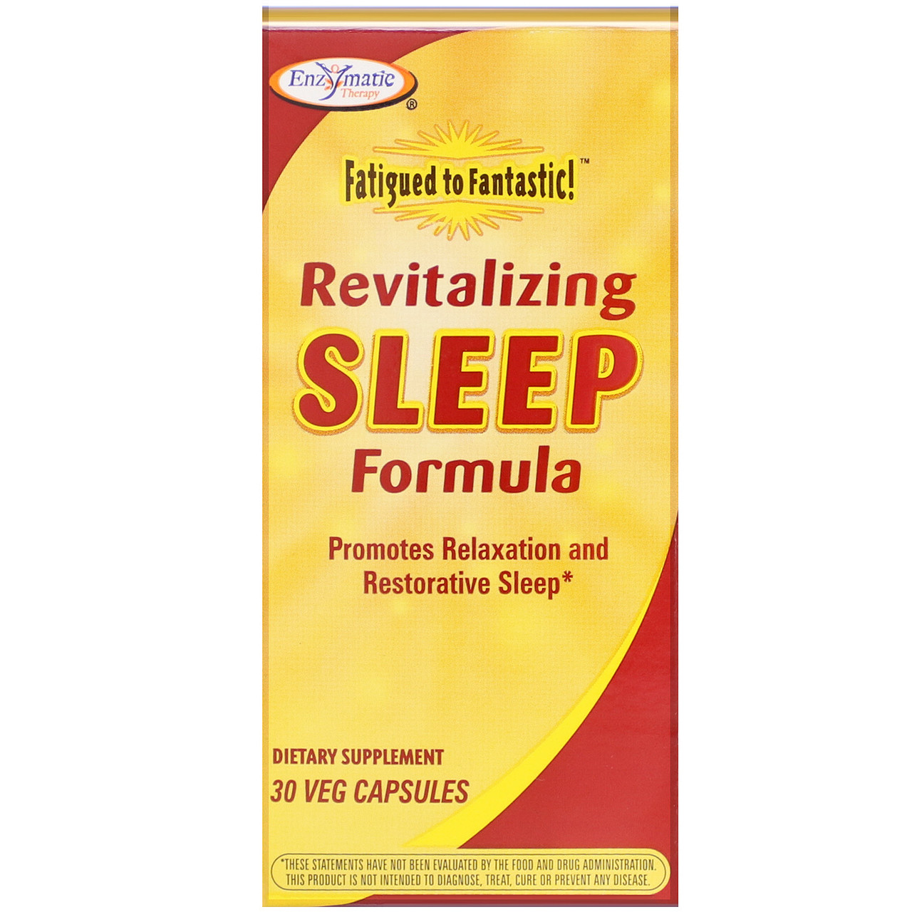 Enzymatic Therapy, Fatigued to Fantastic!, Revitalizing Sleep Formula, 30 Veg Capsules
Enzymatic Therapy, Fatigued to Fantastic!, Revitalizing Sleep Formula, 30 Veg Capsules