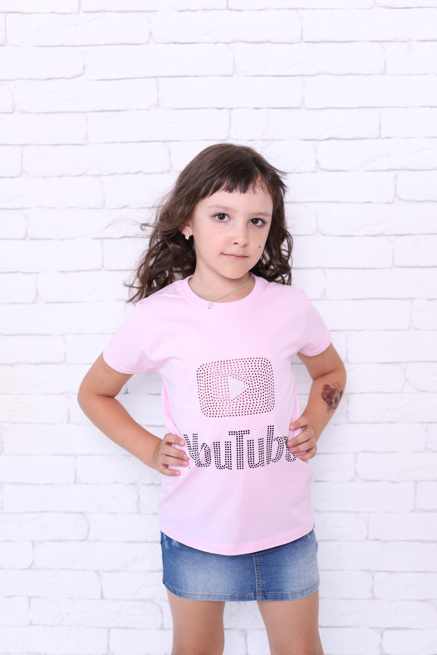 Футболка для девочки 100% хлопок производство Марокко Quality Crystals YouTube pink 164
Футболка для девочки 100% хлопок производство Марокко Quality Crystals YouTube pink 164