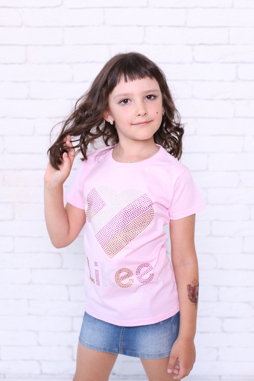 Футболка для девочки 100% хлопок производство Марокко Quality Crystals Likee pink 164
Футболка для девочки 100% хлопок производство Марокко Quality Crystals Likee pink 164