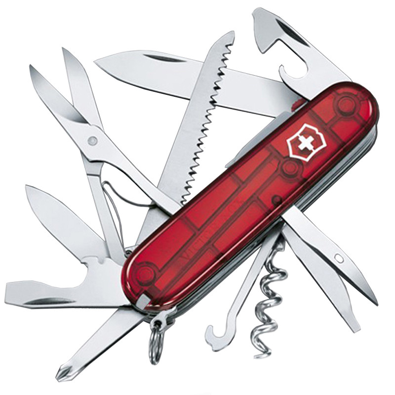 Нож складной, мультитул + LED Victorinox Huntsman Lite (91мм, 21 функция), красный прозр. 1.7915.T
Нож складной, мультитул + LED Victorinox Huntsman Lite (91мм, 21 функция), красный прозр. 1.7915.T