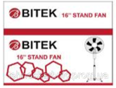 Вентилятор напольный BITEK 40 см 40 Вт 5 пластиковых лопасти черный BT-1630B (Цена за ящик, 4 шт
Вентилятор напольный BITEK 40 см 40 Вт 5 пластиковых лопасти черный BT-1630B (Цена за ящик, 4 шт