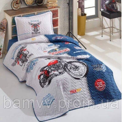 Покрывало подростковое стеганное хлопковое с наволочкой Aran Clasy 180x240 Road King SKL53-276751, Синийбелый
Покрывало подростковое стеганное хлопковое с наволочкой Aran Clasy 180x240 Road King SKL53-276751, Синийбелый