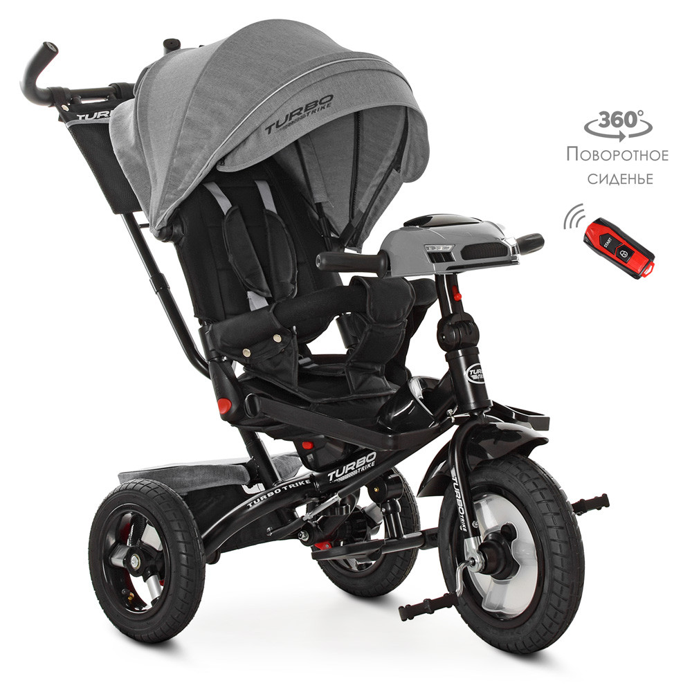 Трехколесный велосипед Turbotrike с функцией поворота сиденья, USB/BT, свет, тормоз, пульт, серый лен
Трехколесный велосипед Turbotrike с функцией поворота сиденья, USB/BT, свет, тормоз, пульт, серый лен