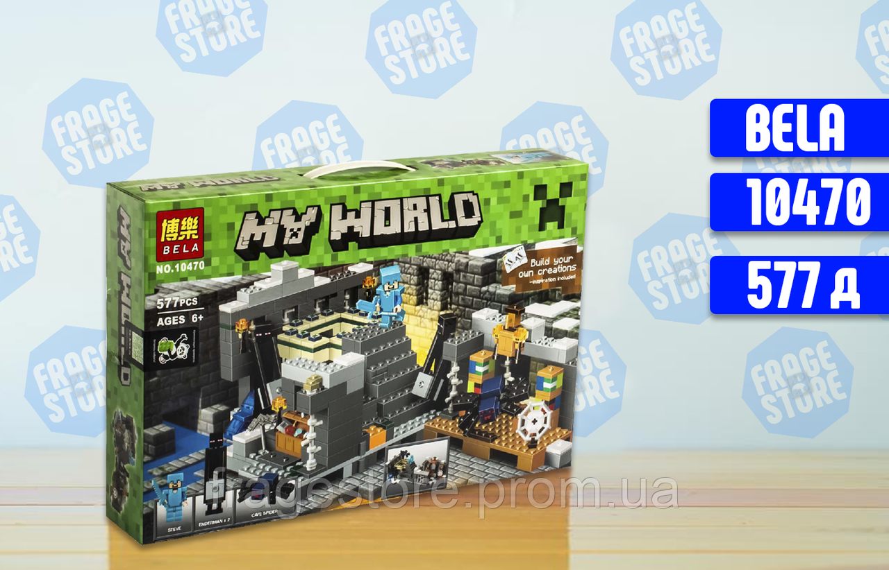 Конструктор Bela Minecraft Bela 10470 "Портал в край", 571 деталей (Аналог Lego 21117)
Конструктор Bela Minecraft Bela 10470 "Портал в край", 571 деталей (Аналог Lego 21117)