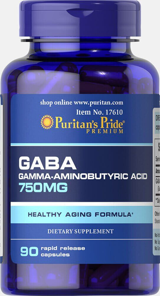 ГАМК (гамма-аминомасляная кислота), GABA (Gamma Aminobutyric Acid), Puritan's Pride, 750 мг, 90 капсул
ГАМК (гамма-аминомасляная кислота), GABA (Gamma Aminobutyric Acid), Puritan's Pride, 750 мг, 90 капсул