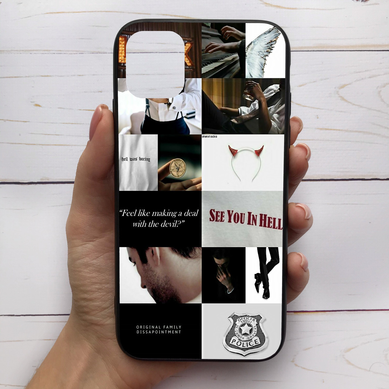 Чехол Mood для iPhone 11 Pro Max с рисунком Сериал Люцифер коллаж SKL68-286840, Разные цвета
Чехол Mood для iPhone 11 Pro Max с рисунком Сериал Люцифер коллаж SKL68-286840, Разные цвета