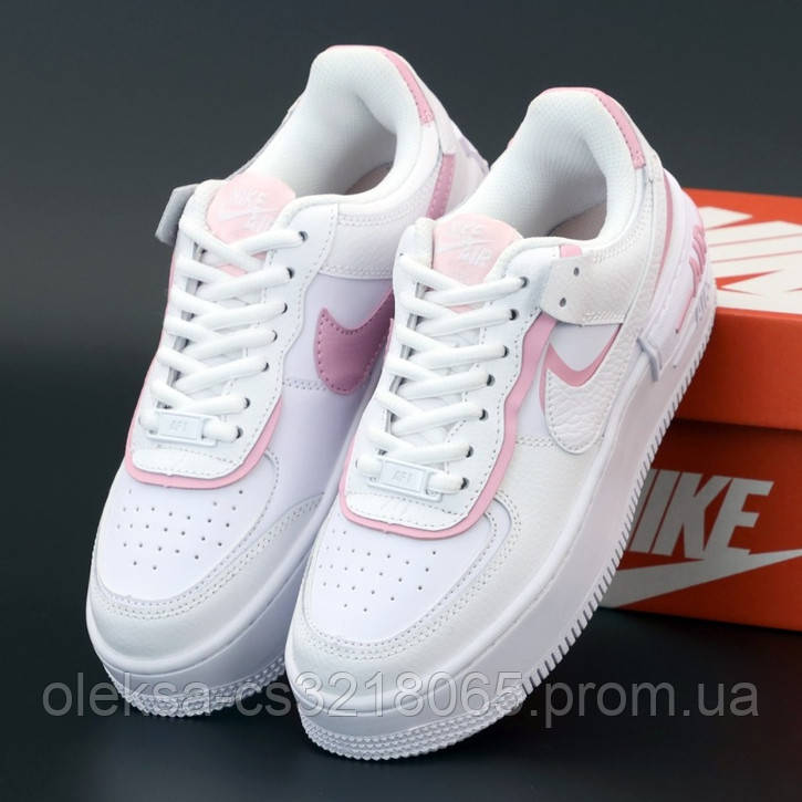 Женские кроссовки в стиле Nike Air Force 1 Shadow, кожа, белый, розовый, Вьетнам 37, Разные цвета
Женские кроссовки в стиле Nike Air Force 1 Shadow, кожа, белый, розовый, Вьетнам 37, Разные цвета