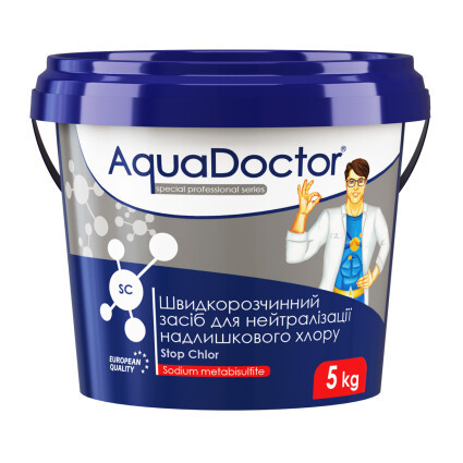 Средство для нейтрализации избыточного хлора AquaDoctor SC Stop Chlor 5 кг ps0108021, КОД: 1609135
Средство для нейтрализации избыточного хлора AquaDoctor SC Stop Chlor 5 кг ps0108021, КОД: 1609135