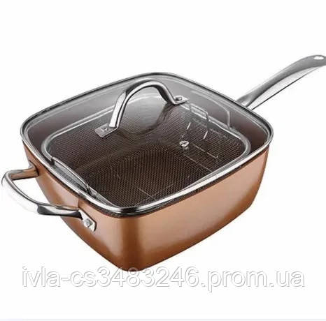 Сковородка фритюрница Gold Kitchen top Kitchen с крышкой пароварка Коричневый (3166
Сковородка фритюрница Gold Kitchen top Kitchen с крышкой пароварка Коричневый (3166