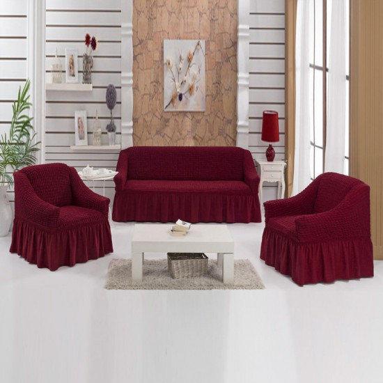 Чехол на диван и два кресла с юбкой Бежевый Home Collection Evibu Турция 50020 Бордовый
Чехол на диван и два кресла с юбкой Бежевый Home Collection Evibu Турция 50020 Бордовый