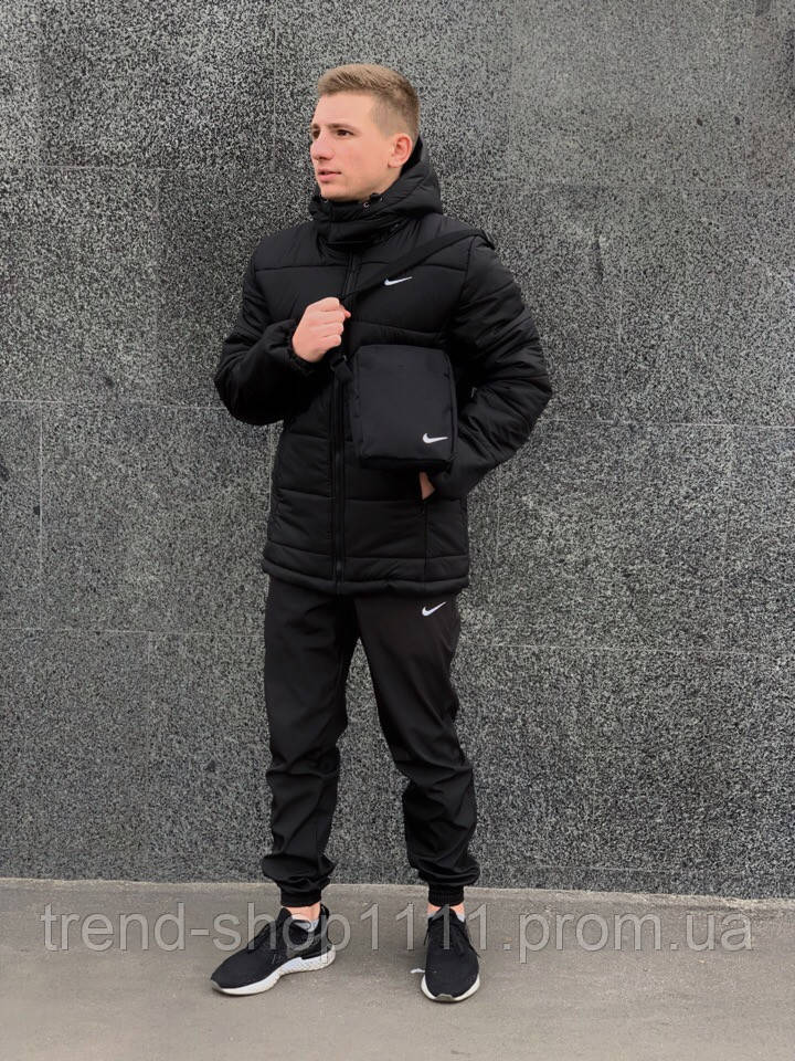 Комплект Куртка мужская Зимняя Найк утепленные штаны. Барсетка Nike и перчатки в Подарок.
Комплект Куртка мужская Зимняя Найк утепленные штаны. Барсетка Nike и перчатки в Подарок.