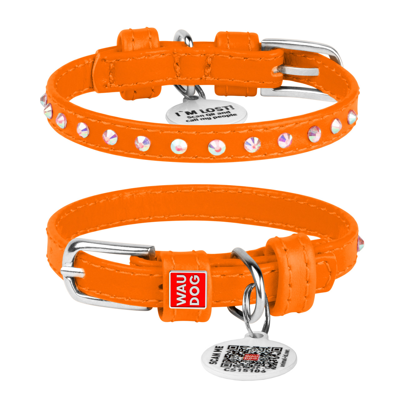 Ошейник для собак WAUDOG Glamour с QR пасп., р.XS, 19-25см/9мм, стразы, кожа, оранжевый
Ошейник для собак WAUDOG Glamour с QR пасп., р.XS, 19-25см/9мм, стразы, кожа, оранжевый