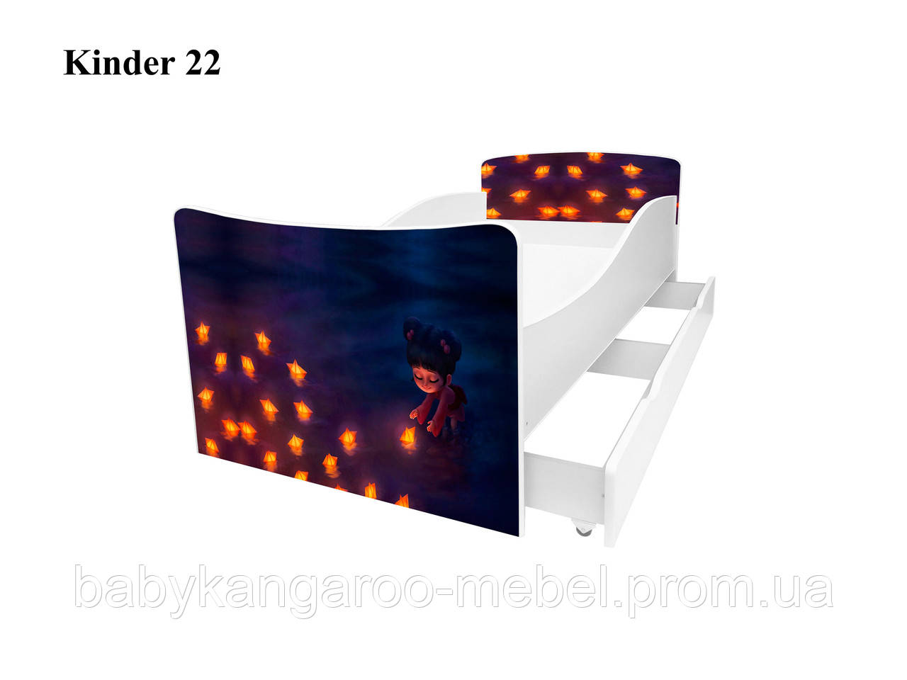 Детская кровать - KINDER - K022 - Корпус белый - 1636/850 (сп.м 1600*800 мм.) + ЯЩИК
Детская кровать - KINDER - K022 - Корпус белый - 1636/850 (сп.м 1600*800 мм.) + ЯЩИК