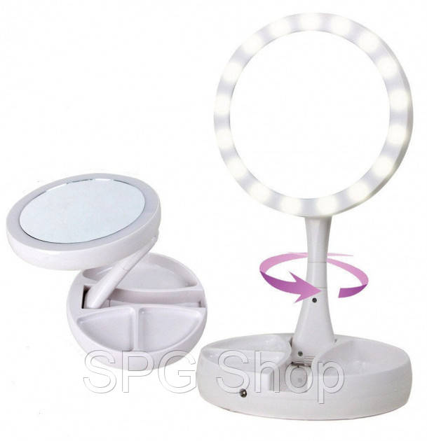 Зеркало складное с LED подсветкой для макияжа косметическое с подсветкой светодиодной MyFoldAway белое, Белый
Зеркало складное с LED подсветкой для макияжа косметическое с подсветкой светодиодной MyFoldAway белое, Белый