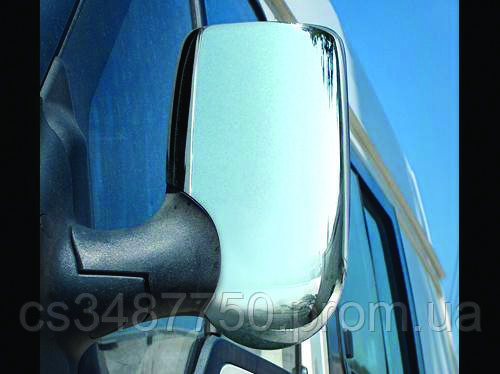 Ford Transit 2000-2014 гг. Накладки на зеркала (2 шт) Carmos - Хромированный пластик
Ford Transit 2000-2014 гг. Накладки на зеркала (2 шт) Carmos - Хромированный пластик
