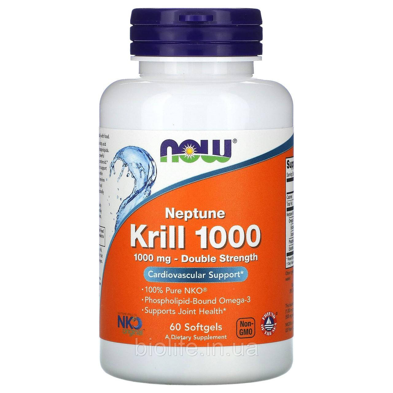 Now Foods, Крилевый жир Neptune Krill 1000, двойная эффективность, 1000 мг, 60 мягких желатиновых капсул
Now Foods, Крилевый жир Neptune Krill 1000, двойная эффективность, 1000 мг, 60 мягких желатиновых капсул