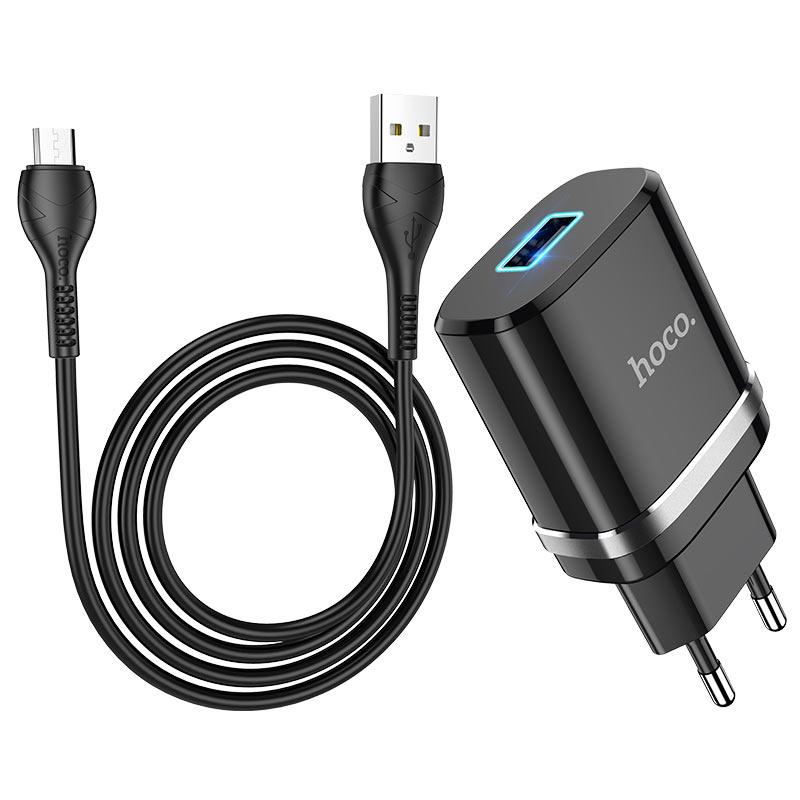 Сетевое зарядное устройство Hoco N1 (комплект с кабелем MicroUSB) 1USB, 2,4A Black, Черный
Сетевое зарядное устройство Hoco N1 (комплект с кабелем MicroUSB) 1USB, 2,4A Black, Черный