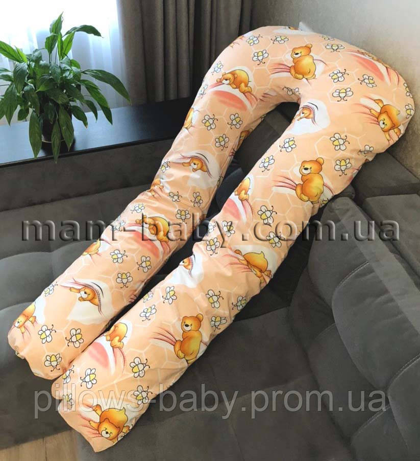 Подушка для беременных U-образная без съемной наволочкой и молнией MamBaby медвежонок + пчёлка 150х75 см
Подушка для беременных U-образная без съемной наволочкой и молнией MamBaby медвежонок + пчёлка 150х75 см