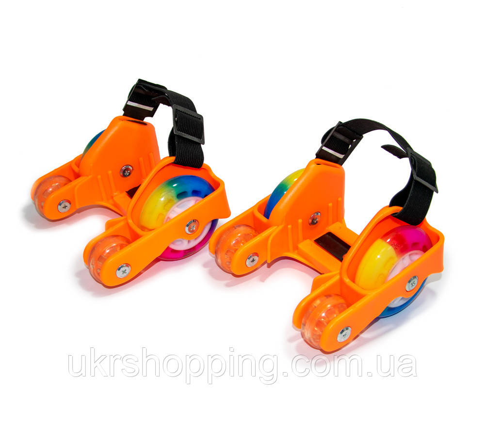 Ролики на пятку четырехколесные "Flashing roller" (hot Orange) пяточные на обувь (на кроссовки), Оранжевый
Ролики на пятку четырехколесные "Flashing roller" (hot Orange) пяточные на обувь (на кроссовки), Оранжевый