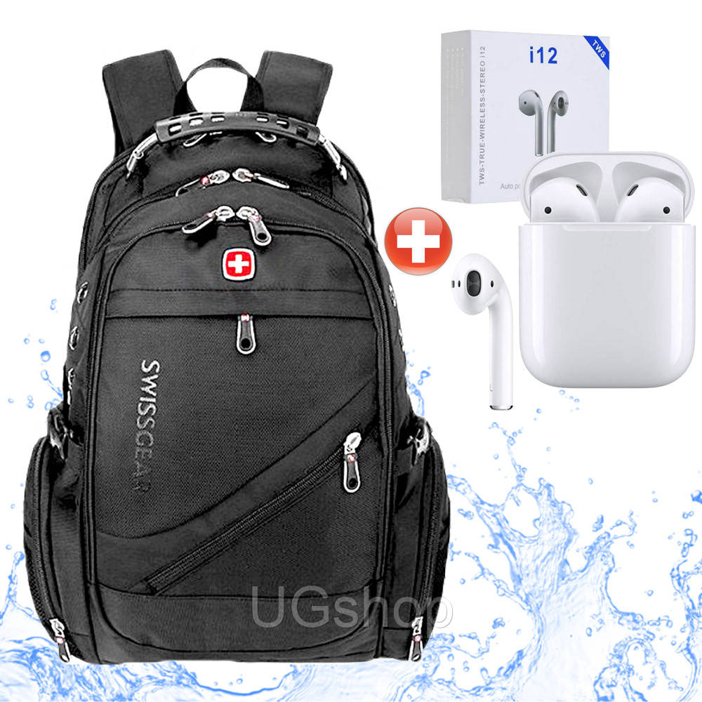 Туристический водонепроницаемый Рюкзак SwissGear чехлом от дождя 35л+Беспроводные наушники i12 TWS с кейсом, Черный
Туристический водонепроницаемый Рюкзак SwissGear чехлом от дождя 35л+Беспроводные наушники i12 TWS с кейсом, Черный
