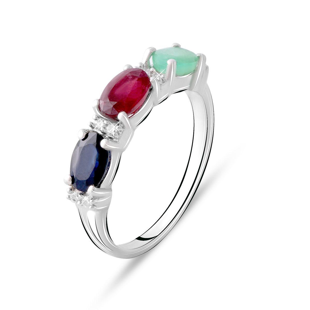 Серебряное кольцо SoffitShop с натуральным сапфиром, изумрудом, рубином (2076001) 18 размер 2.56, 18.5
Серебряное кольцо SoffitShop с натуральным сапфиром, изумрудом, рубином (2076001) 18 размер 2.56, 18.5