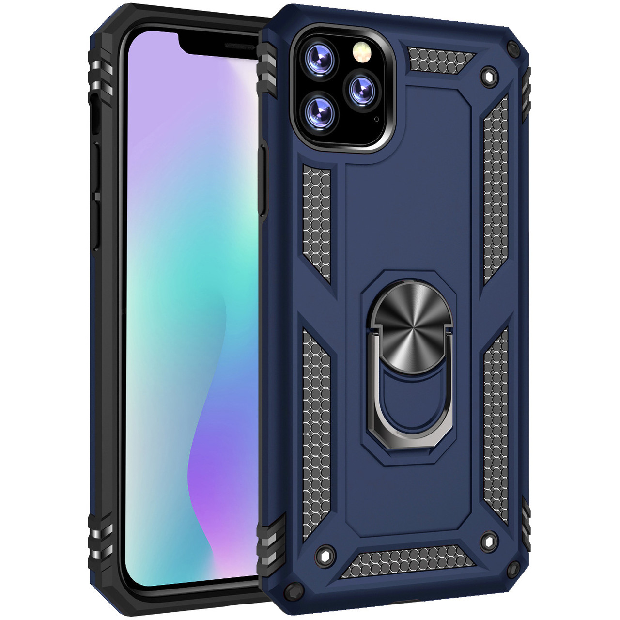 Ударопрочный чехол Serge Ring магнитный держатель для Apple iPhone 11 Pro (5.8"), Темно-синий
Ударопрочный чехол Serge Ring магнитный держатель для Apple iPhone 11 Pro (5.8"), Темно-синий