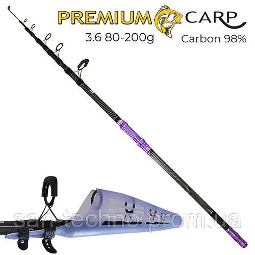 Спиннинг карповый телескопический SamsFish Premium Carp 3.6м (80-200гр), Черный
Спиннинг карповый телескопический SamsFish Premium Carp 3.6м (80-200гр), Черный