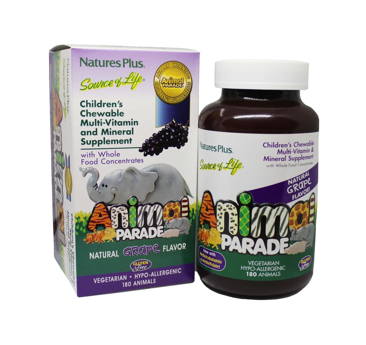 Мультивитамины для Детей - Вкус Винограда, Animal Parade (Natures Plus) 180 жевательных таблеток
Мультивитамины для Детей - Вкус Винограда, Animal Parade (Natures Plus) 180 жевательных таблеток