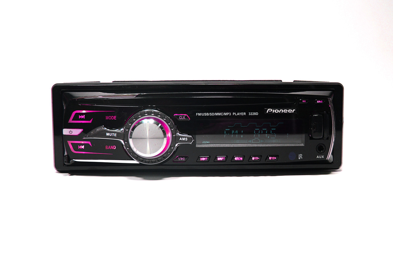 Pioneer 3228D со СЪЕМНОЙ ПАНЕЛЬЮ Usb+RGB подсветка+Fm+Aux Автомагнитола с пультом (4x50W)
Pioneer 3228D со СЪЕМНОЙ ПАНЕЛЬЮ Usb+RGB подсветка+Fm+Aux Автомагнитола с пультом (4x50W)