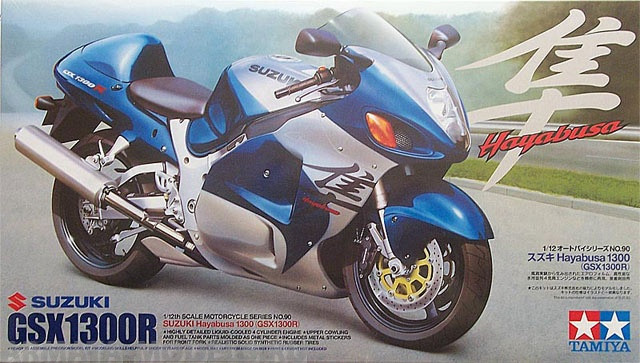Сборная масштабная модель мотоцикла Suzuki GSX1300R Hayabusa 1/12 от компании Tamiya
Сборная масштабная модель мотоцикла Suzuki GSX1300R Hayabusa 1/12 от компании Tamiya