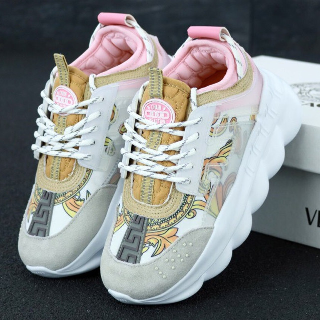 Женские кроссовки в стиле Versace Chain Reaction, розовый, серый, белый, желтый, Италия 39, Разные цвета
Женские кроссовки в стиле Versace Chain Reaction, розовый, серый, белый, желтый, Италия 39, Разные цвета