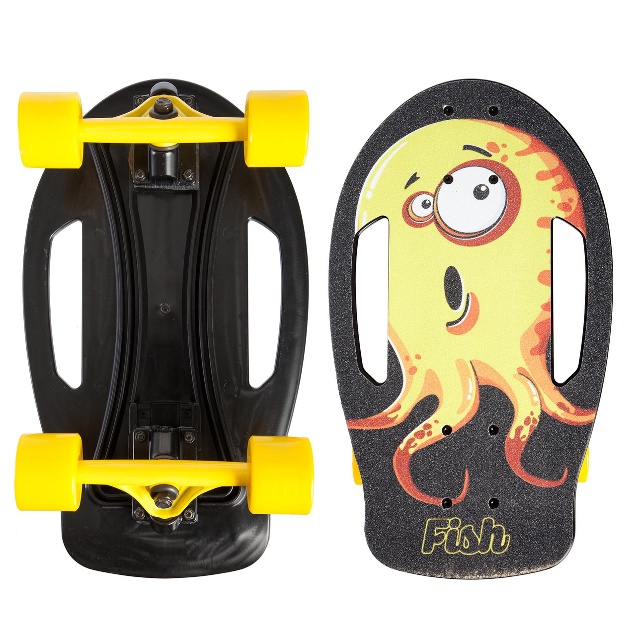 Скейтборд пластиковый FISH Nemo 17in SK-420-2 (PC, ABEC-7, колесо PU 60x45мм 82А, черный-желтый)
Скейтборд пластиковый FISH Nemo 17in SK-420-2 (PC, ABEC-7, колесо PU 60x45мм 82А, черный-желтый)