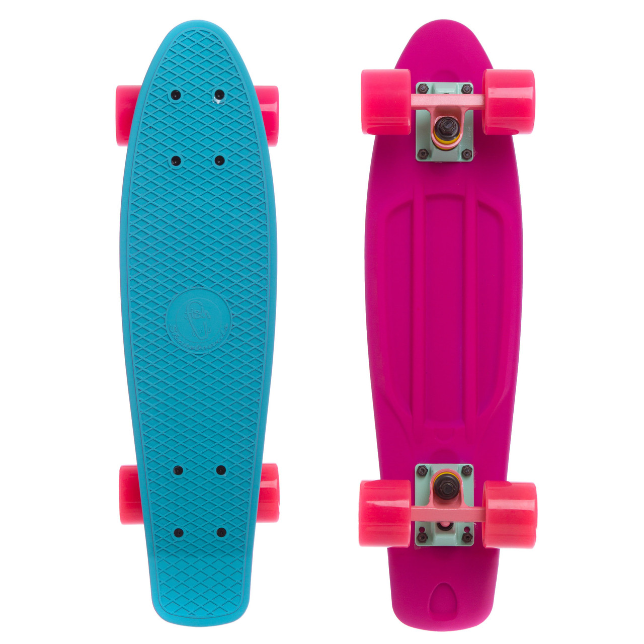 Скейтборд пластиковый Penny RUBBER SOFT TWIN FISH 22in двухцветная дека SK-410-4 (бирюза-розовый)
Скейтборд пластиковый Penny RUBBER SOFT TWIN FISH 22in двухцветная дека SK-410-4 (бирюза-розовый)