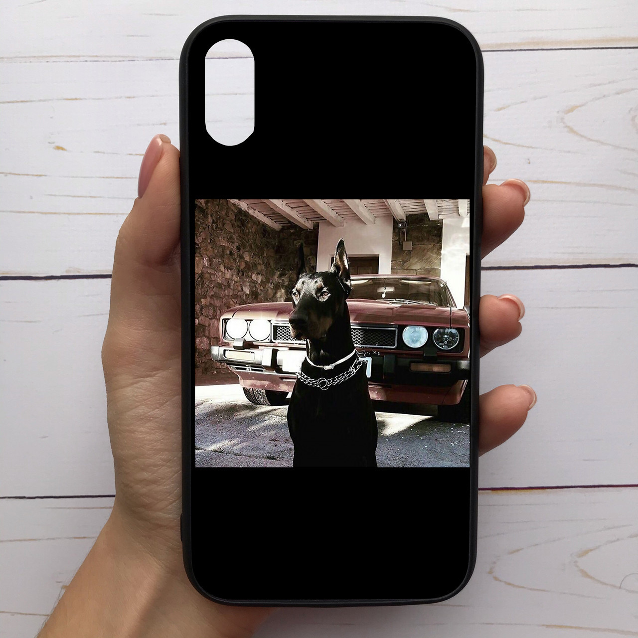 Чехол Mood для iPhone X/Xs с рисунком Доберман с машиной SKL68-288292, Разные цвета
Чехол Mood для iPhone X/Xs с рисунком Доберман с машиной SKL68-288292, Разные цвета