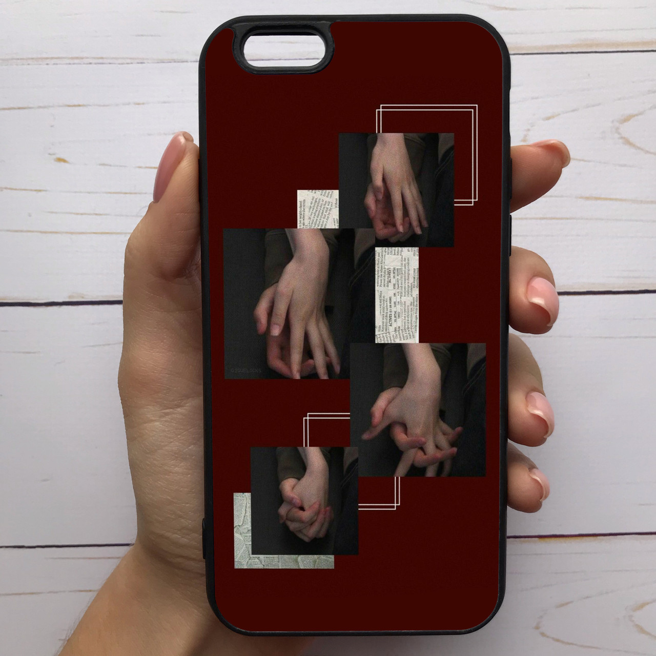 ͛ Чехол-накладка силиконовый для Apple iPhone 6 Plus / 6s Plus с рисунком принтом Руки на бордовом фоне, Разные цвета
͛ Чехол-накладка силиконовый для Apple iPhone 6 Plus / 6s Plus с рисунком принтом Руки на бордовом фоне, Разные цвета