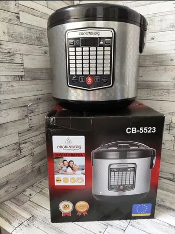 Мультиварка Crownberg CB 5523 с фритюрницей 45 программ, мультиповар, пароварка 860 ВТ АКЦИЯ
Мультиварка Crownberg CB 5523 с фритюрницей 45 программ, мультиповар, пароварка 860 ВТ АКЦИЯ