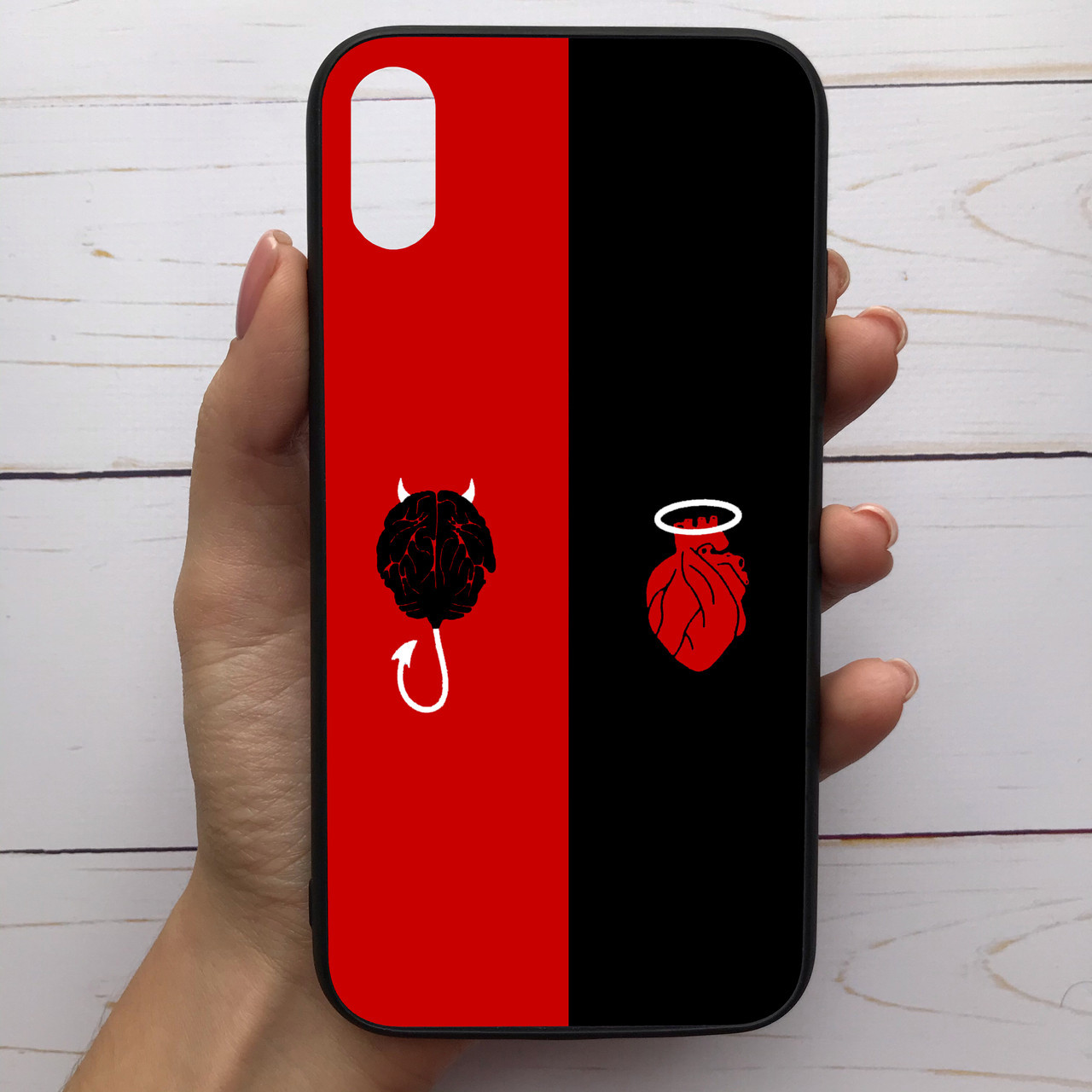 ̂ Чехол-накладка силиконовый для Apple iPhone X / Xs с рисунком принтом Мозг и сердце M-287381, Разные цвета
̂ Чехол-накладка силиконовый для Apple iPhone X / Xs с рисунком принтом Мозг и сердце M-287381, Разные цвета